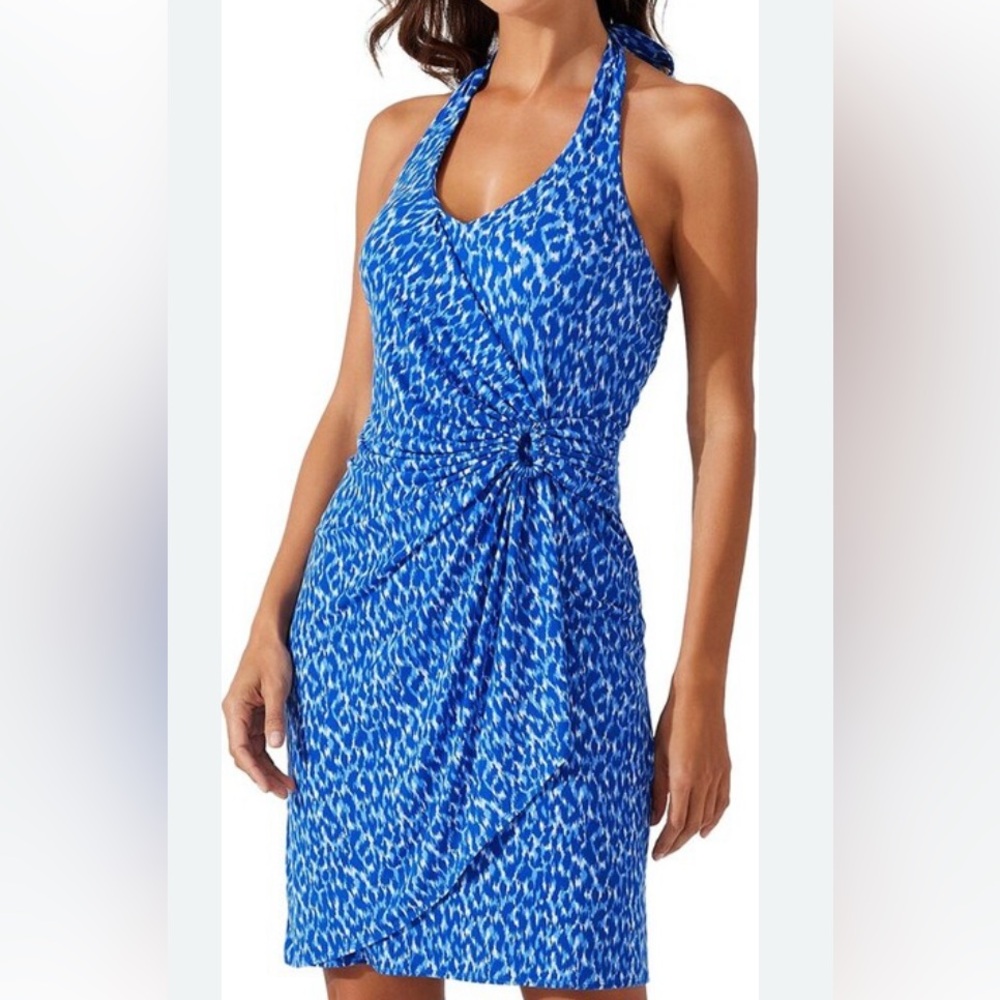 Tommy Bahama Blue and White Swim Coverup